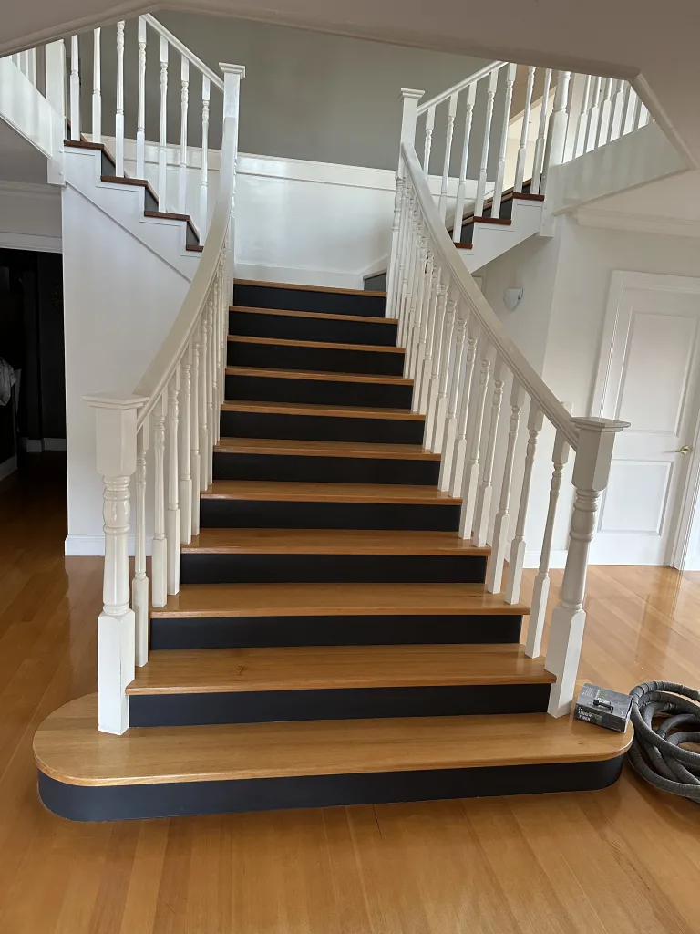 The same staircase before restoration